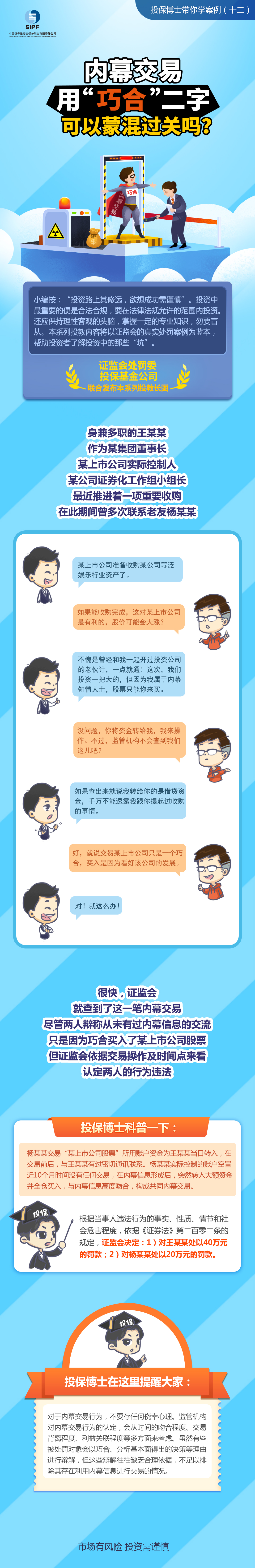[投保博士課堂]內幕交易用”巧合”二字可以蒙混過關嗎？