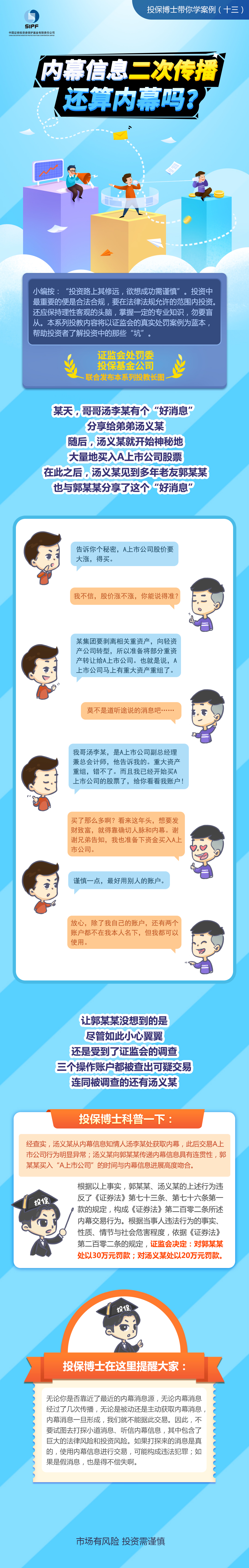 [投保博士課堂]內幕信息二次傳播還算內幕嗎？
